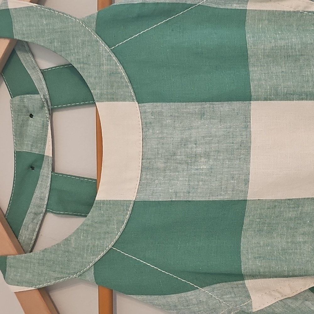 Maeve by Anthropologie Sun Dress Green & White Gingham Checks, Size 14, NWT! - Picture 5 of 17